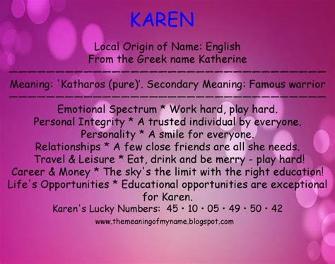meaning karen